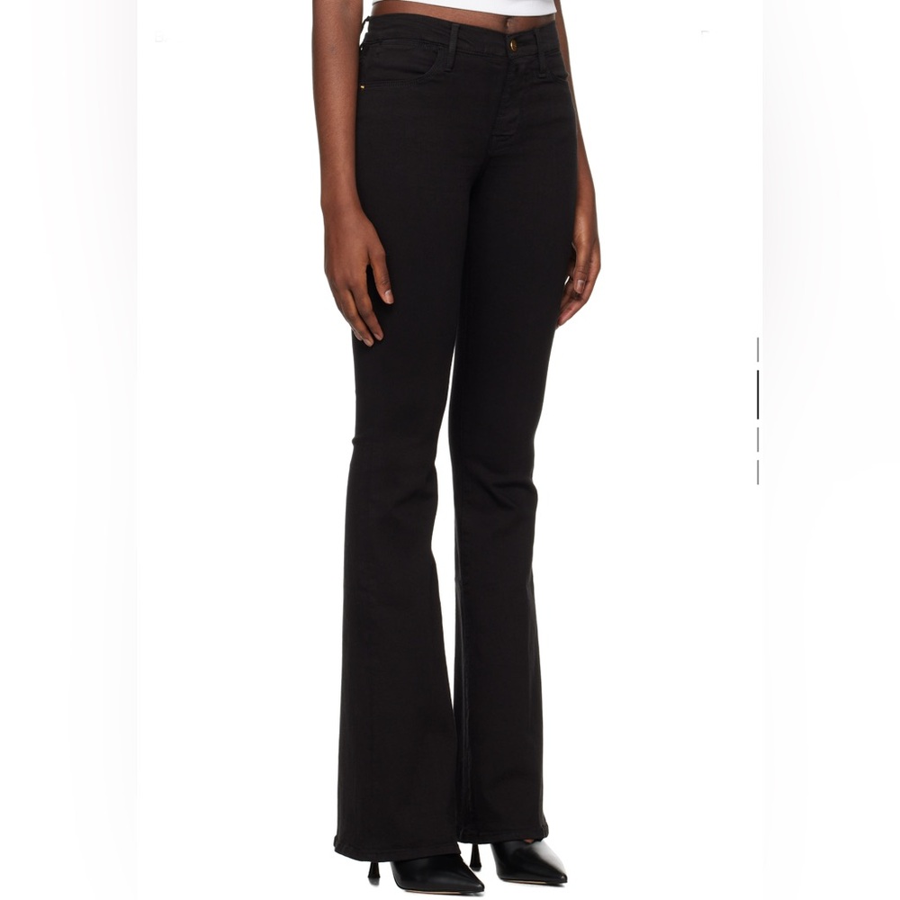 FRAME Black Le High Flare Super Stretch Jeans Sz 28 - Picture 2 of 13